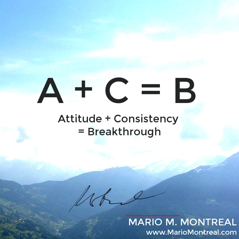 Attitude + Consistency = Breakthrough